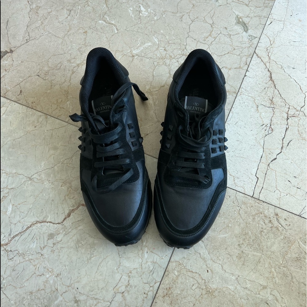 Valentino Garavani Black Garavani Sneakers With Flaws